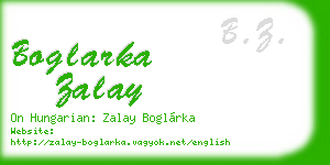 boglarka zalay business card
