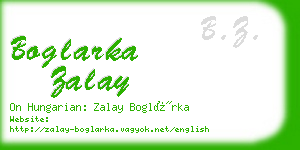 boglarka zalay business card